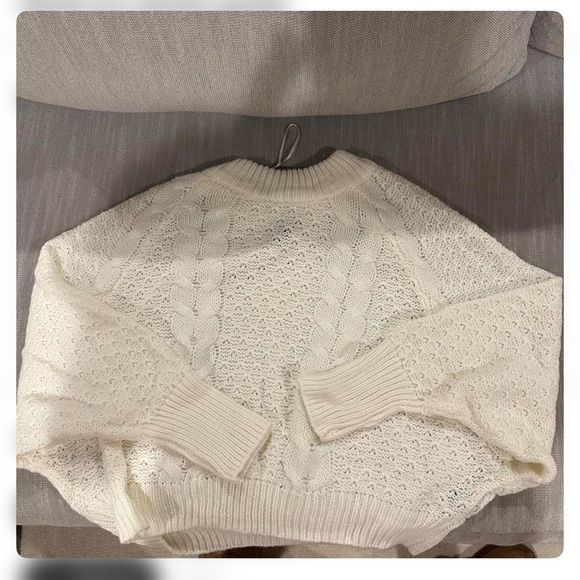 Altar'd State Cream Cable Knit Sweater - Picture 2 of 3